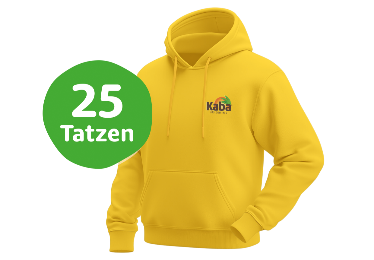 Abbildung Kaba Hoodie, einzulösen bei 25 Sammel-Tatzen